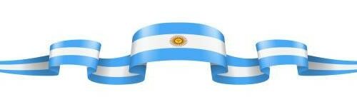 Argentina Flag Ribbon Set - Vector Stock Illustration